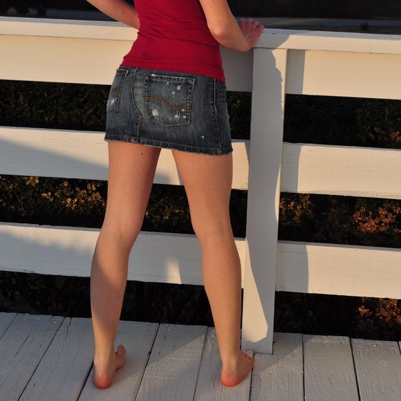 Womens Tilt miniskirt, sz 00, factory distressing - Picture 10 of 10